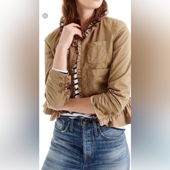 NWOT Jcrew ruffle jacket G7578, size 2 - Picture 2 of 3
